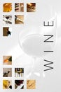 Collage on a wine menu Royalty Free Stock Photo