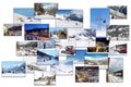 Collage with alpine Solden ski resort views,