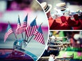 Collage of American parade