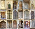 Collage of the ancient Indian doors Royalty Free Stock Photo