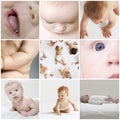 Collage of baby girls and boys