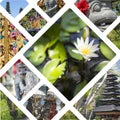 Collage of Bali Indonesia images - travel background my photo Royalty Free Stock Photo