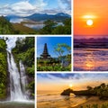 Collage of Bali Indonesia travel images my photos Royalty Free Stock Photo