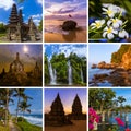 Collage of Bali Indonesia travel images my photos Royalty Free Stock Photo