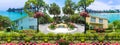 Collage about beach and buildings at Naples, Florida Royalty Free Stock Photo