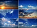 Collage of beautiful clouds.