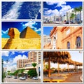 Collage of beautiful Egypt . Africa. Royalty Free Stock Photo