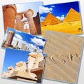 Collage of beautiful Egypt . Royalty Free Stock Photo