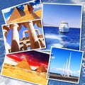Collage of beautiful Egypt . Royalty Free Stock Photo