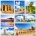 Collage of beautiful Egypt . Royalty Free Stock Photo