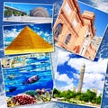 Collage of beautiful Egypt . Royalty Free Stock Photo