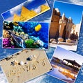 Collage of beautiful Egypt . Royalty Free Stock Photo