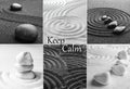 Collage of photos. Zen and calmness Royalty Free Stock Photo