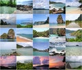 Collage of beautiful Thailand in pictures Royalty Free Stock Photo