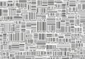 A collage of black and white barcodes arranged in varying Royalty Free Stock Photo