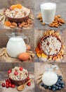 Collage of breakfast