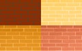 Collage of brick wall textures in different colors Royalty Free Stock Photo