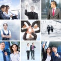 A collage of business people in formal clothes Royalty Free Stock Photo