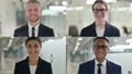 Collage of Business People Smiling at Camera Royalty Free Stock Photo