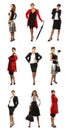 A collage of businesswomen in different clothes