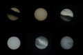 Collage of captures from the 2012 Venus transit. Royalty Free Stock Photo