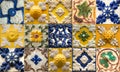 Collage of ceramic tiles from Portugal