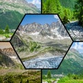 Collage of Chamonix Mont Blanc,France Royalty Free Stock Photo