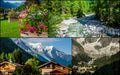 Collage of Chamonix Mont Blanc,France Royalty Free Stock Photo