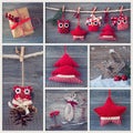 Collage with christmas decoration