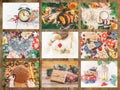 Collage of Christmas pictures. Holidays and events Royalty Free Stock Photo