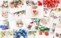 Collage of Christmas pictures. Holidays and events Royalty Free Stock Photo