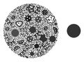 Collage Circle Icon of Flu Viruses Royalty Free Stock Photo