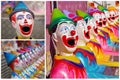 Collage Of A Clown Game On Sideshow Alley At A Country Show