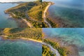 Collage Of Coastal Shores In Early Morning Light Royalty Free Stock Photo