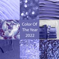 Collage of color of 2022 year very peri