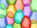 Collage of Colorful Easter Eggs. Vector illustration Royalty Free Stock Photo