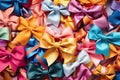 Collage of colorful ribbons and bows Royalty Free Stock Photo