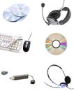 Collage of computers devices. Isolated Royalty Free Stock Photo