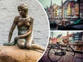 Collage of Copenhagen ( Denmark ) images - travel background (my photos)