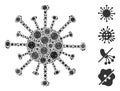 Coronavirus Collage of Covid Virus Elements