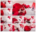 Collage crafts for the holiday of lovers. Step by step instruction. DIY concept. Instructions for making a toy heart for Valentine