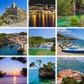 Collage of Croatia travel images Royalty Free Stock Photo