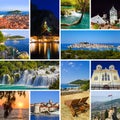 Collage of Croatia travel images Royalty Free Stock Photo