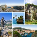 Collage of Croatia travel images Royalty Free Stock Photo