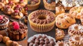 A collage of different baked goods all cooked on reusable silicone baking mats for a messfree and nonstick baking Royalty Free Stock Photo