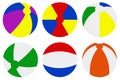 Collage of different beach balls