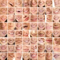 A collage of different female smiles