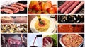 A collage of different food dishes