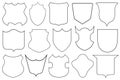 Collage of different shields illustration Royalty Free Stock Photo