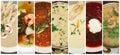 Collage of different soups. Restaurant hot meals Royalty Free Stock Photo